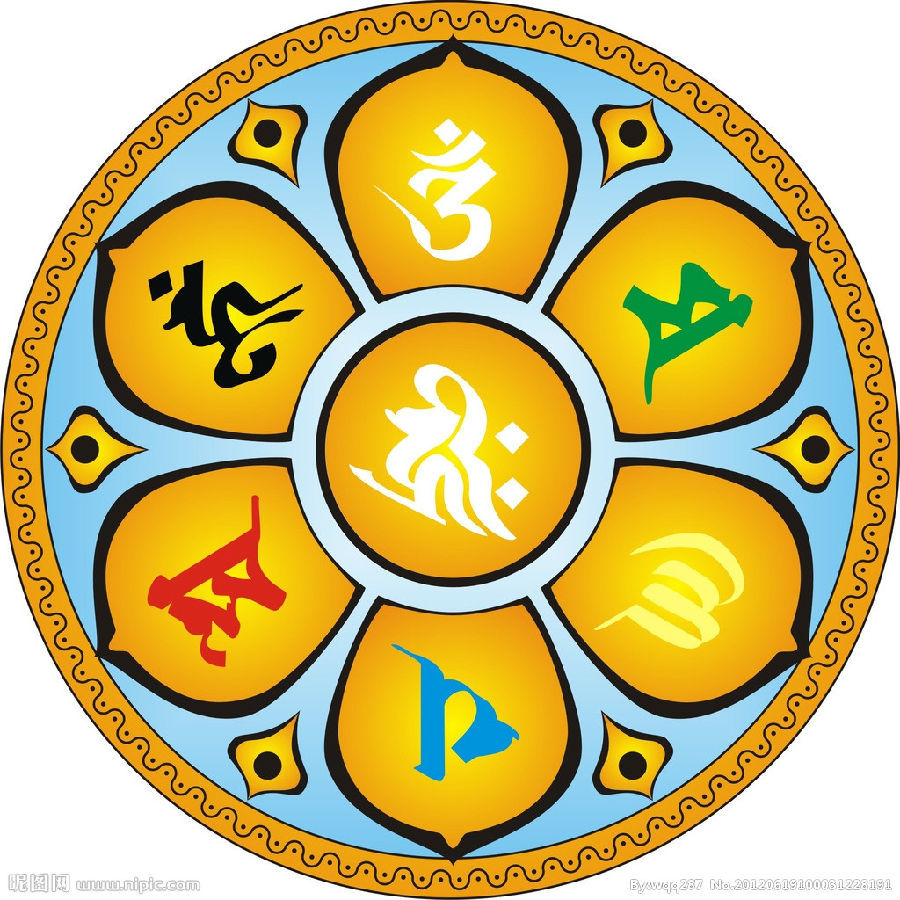 六字大明咒梵文咒轮图内容|六字大明咒梵文咒