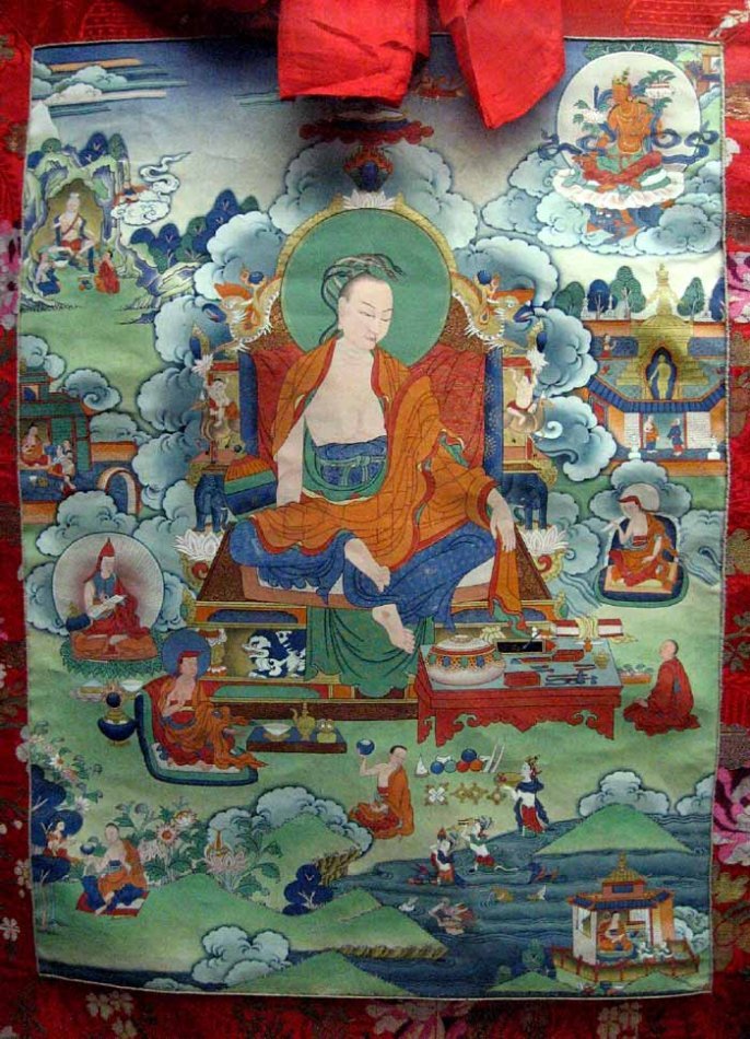 20 / 21 十八世纪西藏绘画:"第二代释迦"龙树菩萨唐卡.