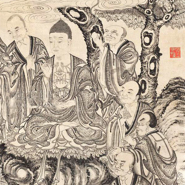 十六世纪《十八罗汉礼佛图》赏析