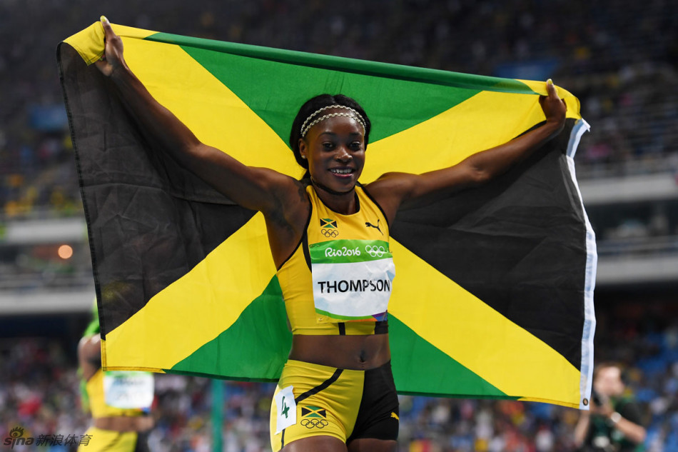 女子100米牙买加汤普森夺冠