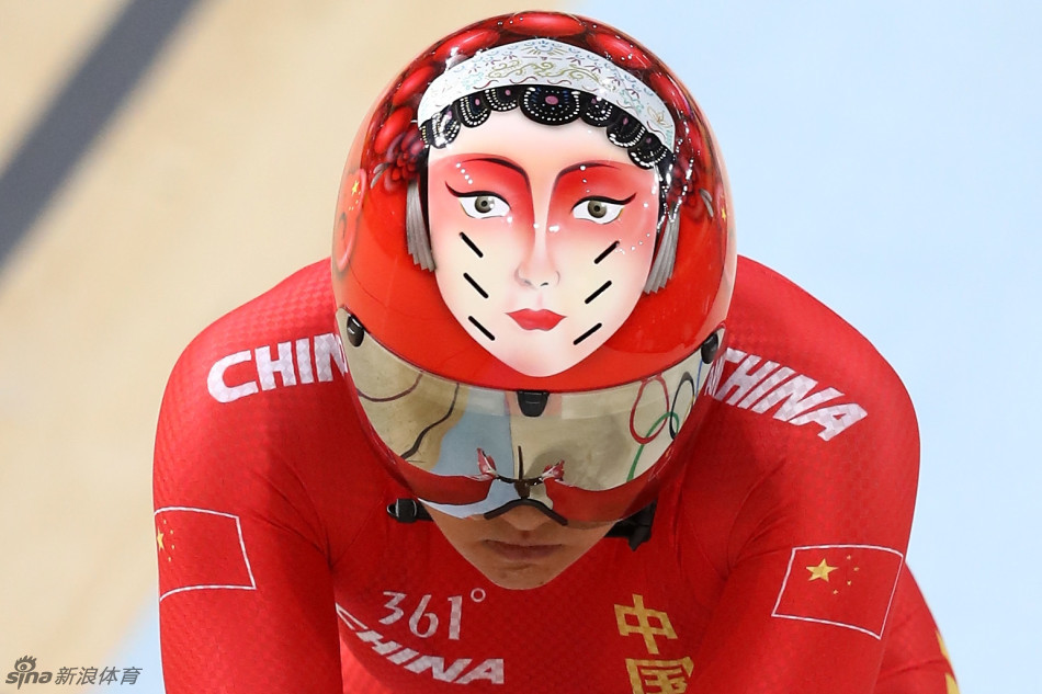 中国自行车"脸谱头盔"惊艳里约 揭秘制作过程(图)