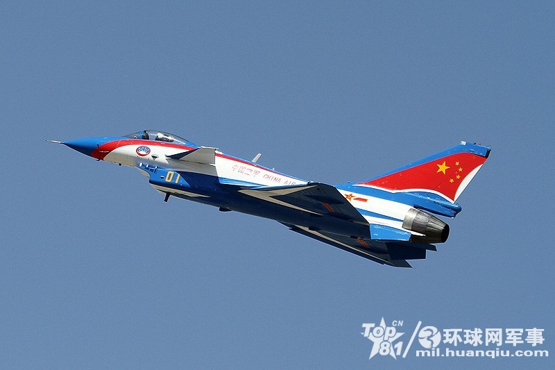 全军出动:中国空军八一飞行队新歼10全家福曝