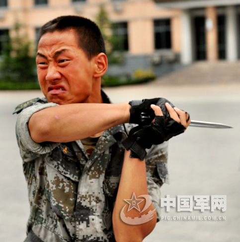 > 中国陆军 > 我军练盾棍术匕首格斗术官兵表情很认真 横扫(1/8) 5秒