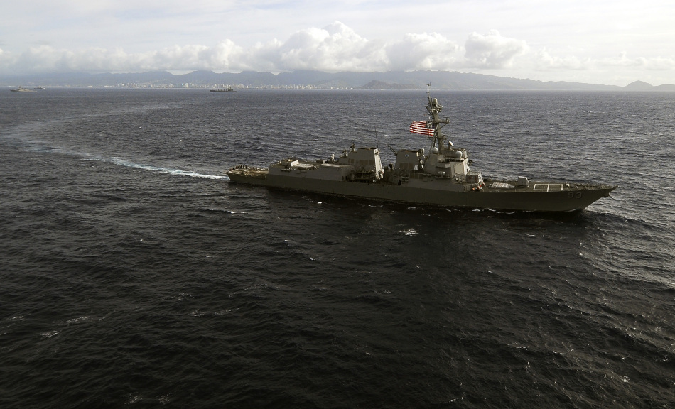 美國海軍艦隊在夏威夷海域展示強大武力