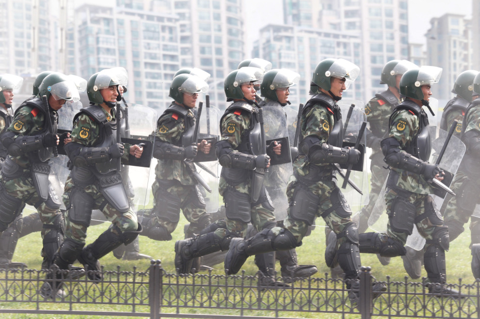 武警駐京機動部隊進行戰鬥力匯報演示