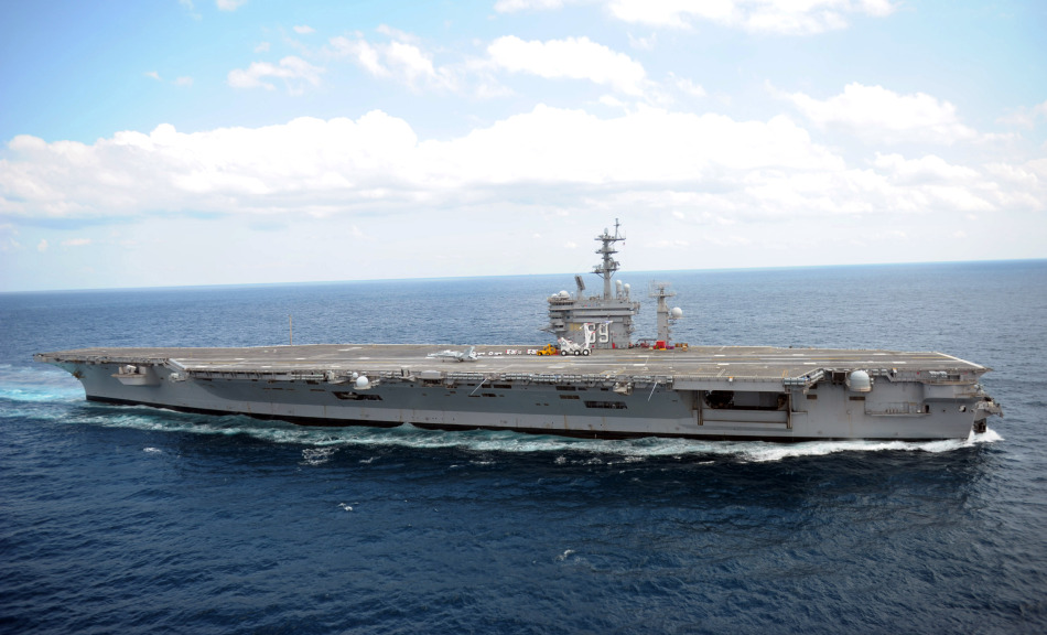 美国海军cvn69号航母完成保养维修进行海试_高清图集_新浪网
