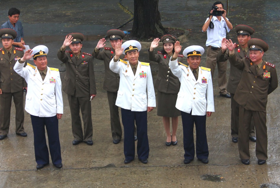 中國海軍訓練艦編隊從朝鮮元山港啓程歸國