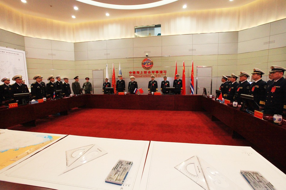 “海上聯合-2012”中俄海上聯合軍事演習正式開始