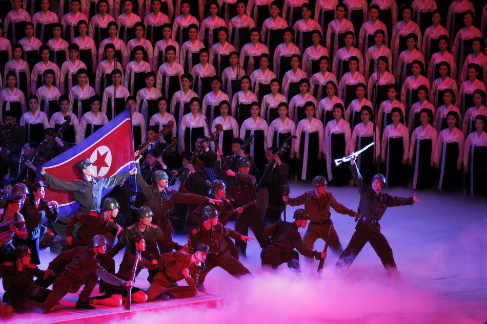 朝鮮舉行大型文藝演出慶祝建軍80周年