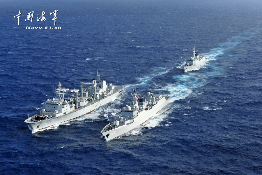 中国海军公布“机动-5号”远海作战演习秘照