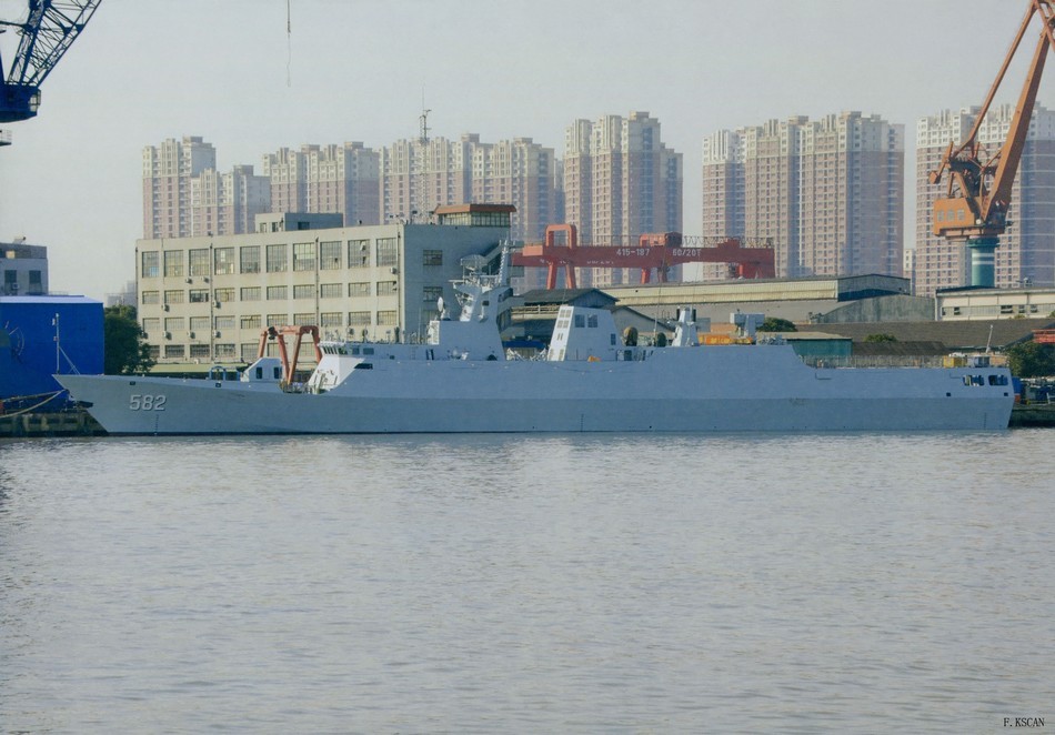 ВМС Китая фрегат 582 056 Бэнбу корабль