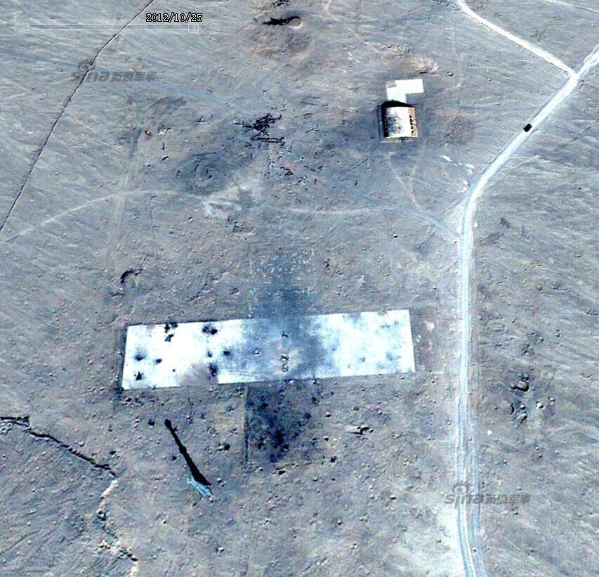 我神秘导弹靶场卫星照曝光 地面炸出无数弹坑