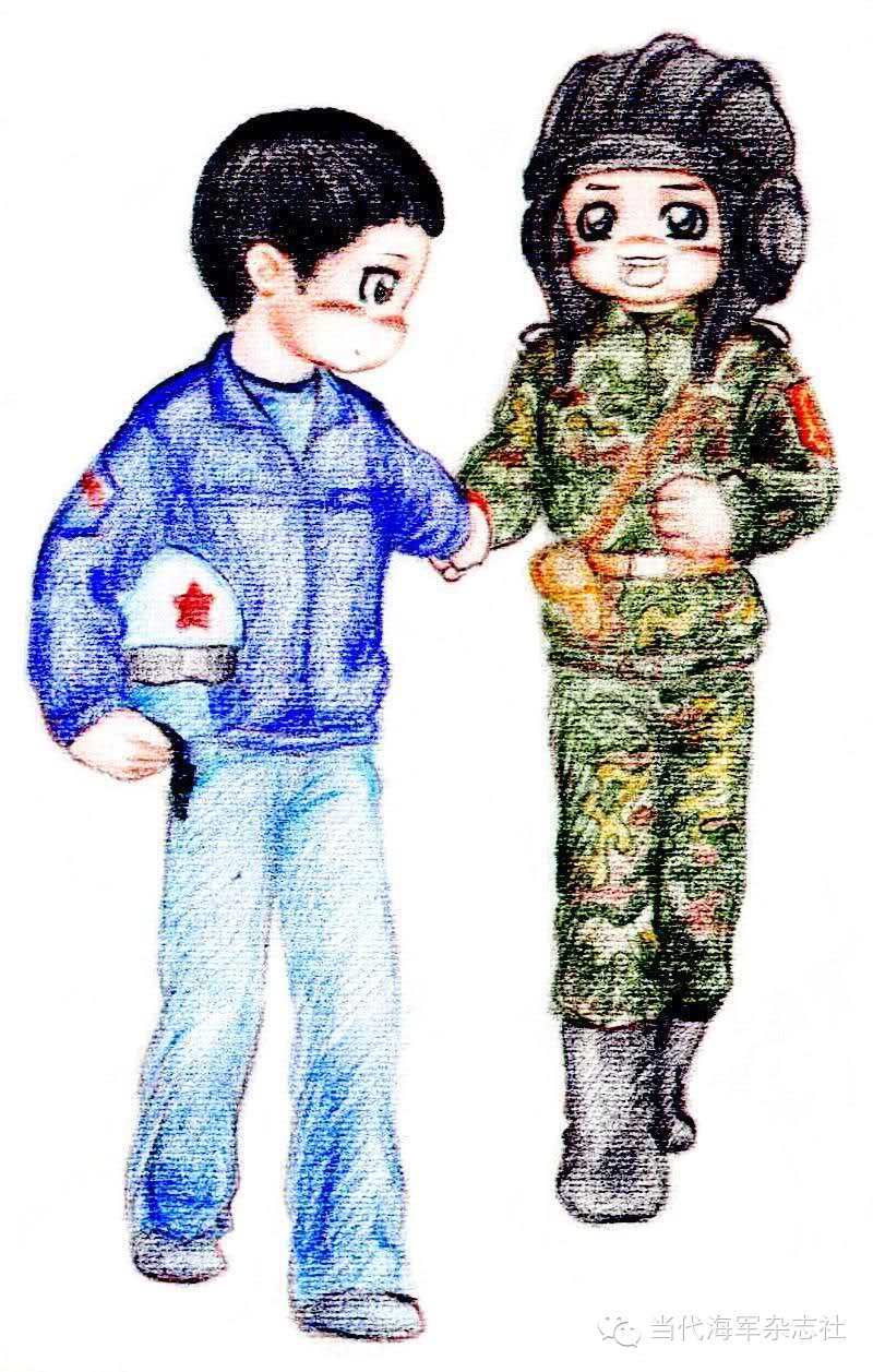 超萌军营彩铅画:各兵种各岗位萌兵全上阵