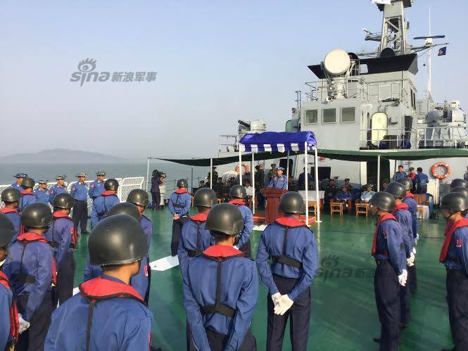缅甸海军节阅兵出动中国造战舰