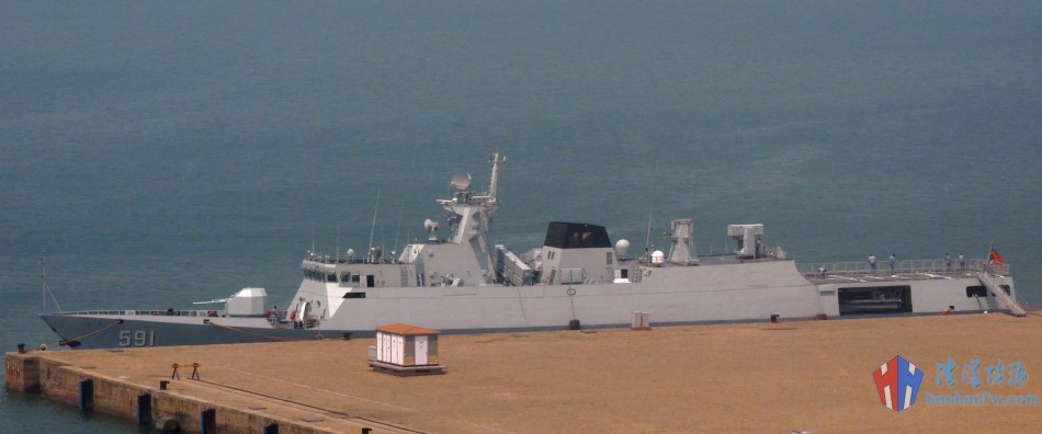 中国海军最新型056级轻护卫舰591抚顺舰亮相