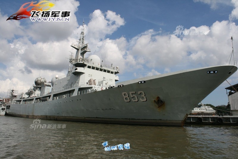 2017年中国海军入役首舰!开阳星号电子侦察船