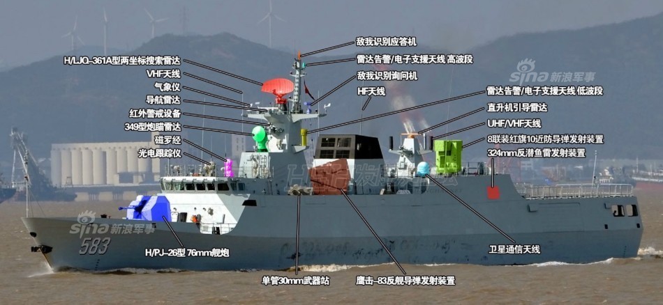 518我要发!中国最新一艘056轻护义乌舰刷舷号