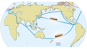 北极冰层融化 北冰洋西北航道有望通航