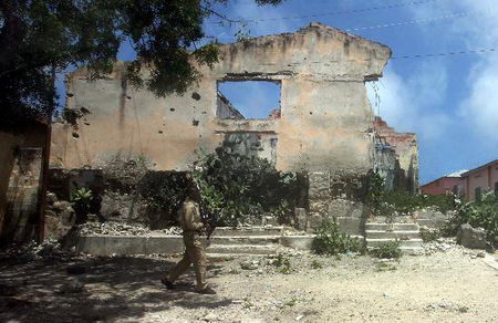 组图:战火中煎熬的城市索马里首都摩加迪沙