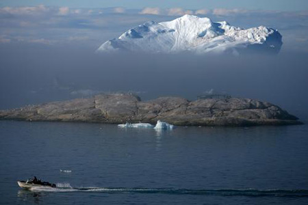 组图：格陵兰岛冰盖加快融化