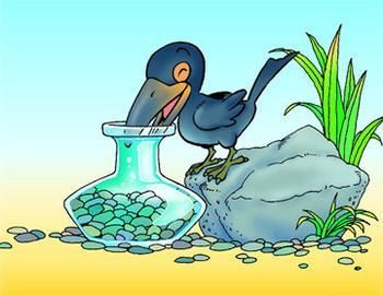 英语童话故事:口渴的乌鸦(图)