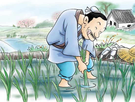 少儿成语双语故事:拔苗助长 少儿成语双语故事:拔苗助长