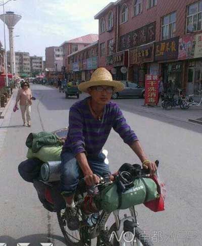 小伙万里骑行游中国,旅途将尽把车丢 小伙万里骑行游中国,旅途将尽把车丢