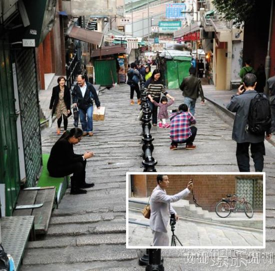 《文雀》开头,林熙蕾冲进任达华镜头的场景,就是在这条石板街拍摄的。 《文雀》开头,林熙蕾冲进任达华镜头的场景,就是在这条石板街拍摄的。
