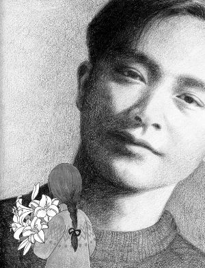 上海的荣迷手绘的张国荣画像。早报记者 沈祎 图 上海的荣迷手绘的张国荣画像。早报记者 沈祎 图