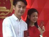 陈晓生日领证 陈妍希红