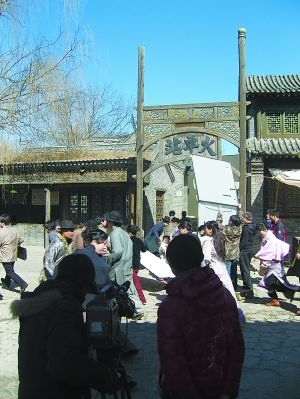怀柔影视基地某拍摄现场