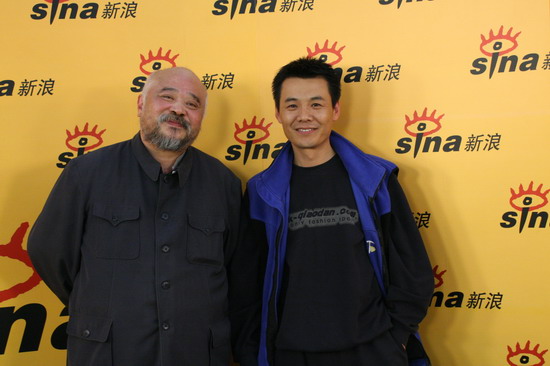 图文：李琦做客新浪聊话剧-李琦与刘跃军