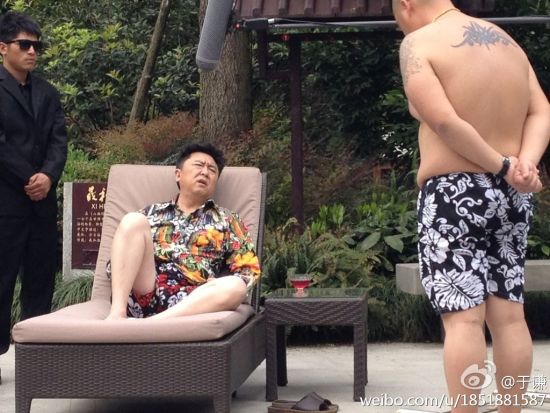 于谦拍摄新片现场