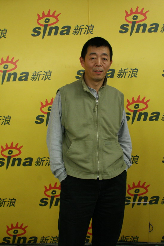 图文：顾长卫蒋雯丽做客新浪--顾长卫新浪留影