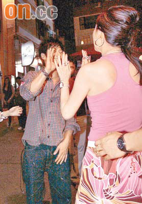 乔什-哈奈特夜游兰桂坊 孙耀威被歌迷缠住【图】