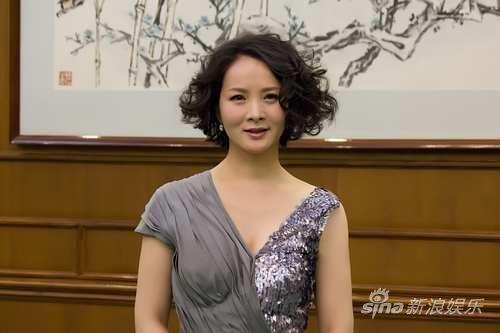 谢兰喜获公益明星奖深v灰色晚礼美艳动人