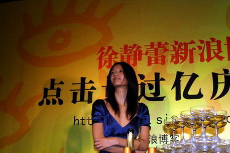 图文：徐静蕾庆博客破亿-“博客女皇”高雅气质