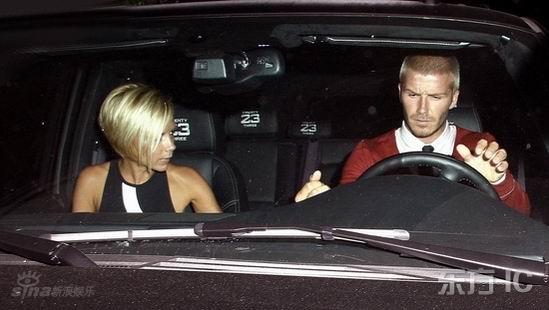 贝克汉姆夫妇进餐被围 小贝紧牵娇妻疾走【图】