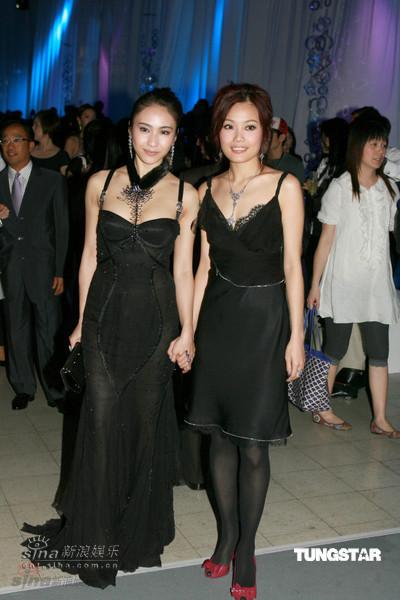 图文：香港美钻派对--黎姿和容祖儿牵手