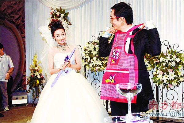 吴启华与22岁石洋子成婚 结成连理共筑爱巢(图