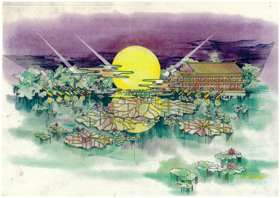 央视秋晚25日晚直播+水上舞美效果图曝光(组图