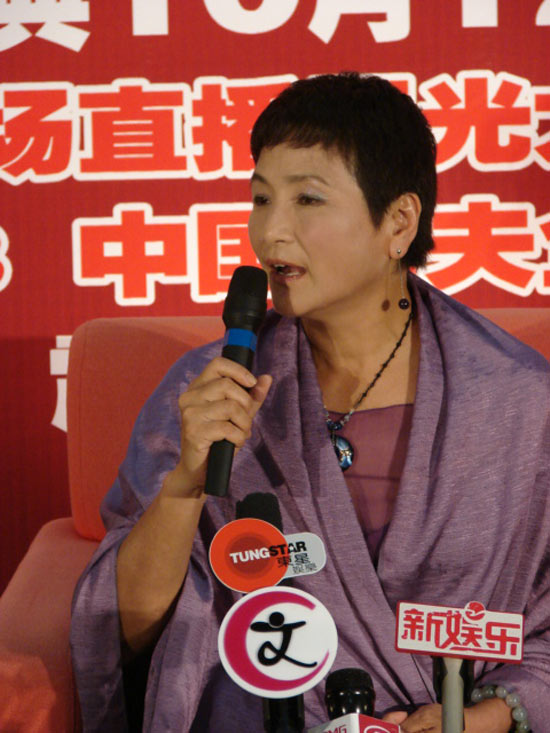 图文：功夫盛典答记者问-“女侠”郑佩佩
