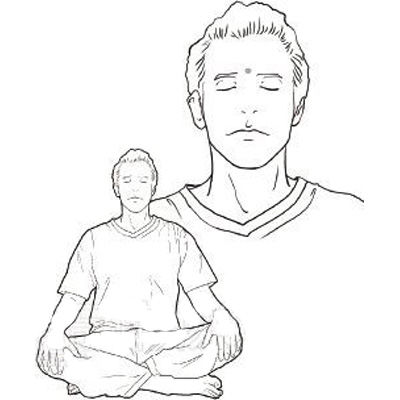 将眉间纹冥想一空