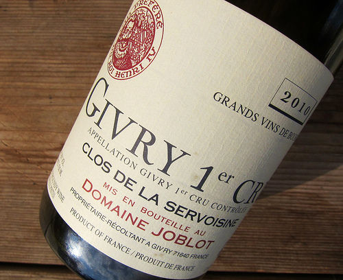 DOMAINE Joblot Givry “CLOS DE LA SERVOISINE”, Givry 1er Cru DOMAINE Joblot Givry “CLOS DE LA SERVOISINE”, Givry 1er Cru