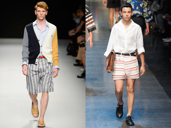 Vivienne Westwood(左)、Dolce&Gabbana(右)2013春夏男装秀场 Vivienne Westwood(左)、Dolce&Gabbana(右)2013春夏男装秀场
