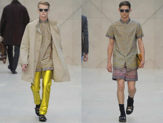 Burberry男装秀场上的短袜配凉鞋 Burberry男装秀场上的短袜配凉鞋