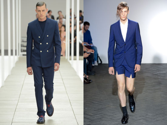 Dior Homme 2013春夏秀场(左);Raf Simons 2013春夏秀场(右)