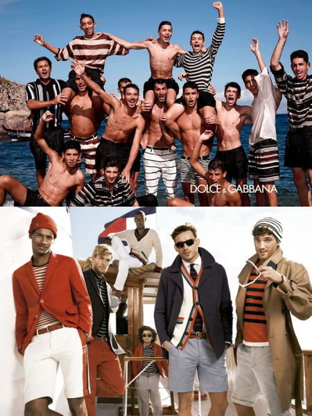 Dolce & Gabbana 2013春夏广告(上);Tommy Hilfiger 2013春夏广告(下)
