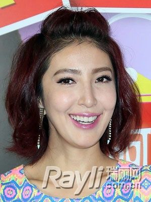 杨谨华 蓬松后背式刘海齐肩发