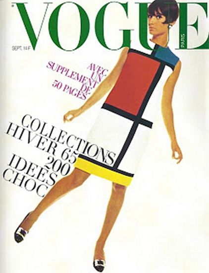 YSL1965年秋冬系列“蒙德里安”主题服装(Mondrian Dress)